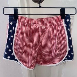 Lauren James Shorties Red Seersucker and Stars